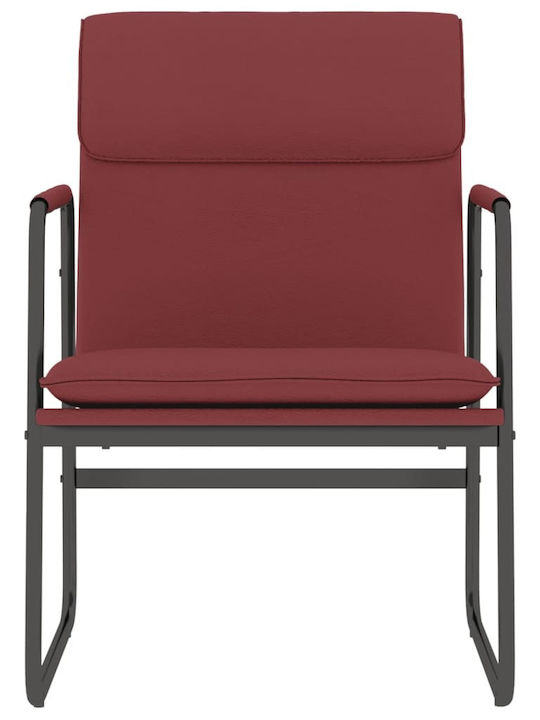 Sessel mit Armlehnen Bordeaux 55x64x80cm 1Stück