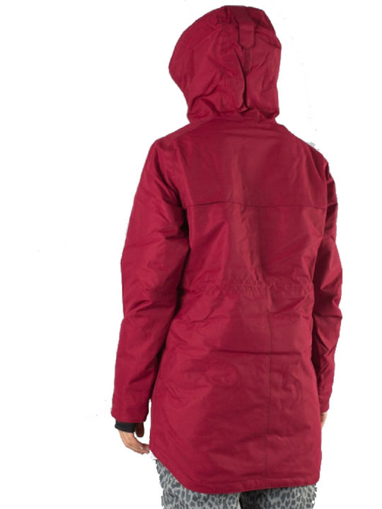 Wearcolour Parka 273434075 Γυναικείο Μπουφάν για Σκι & Snowboard Burgundy