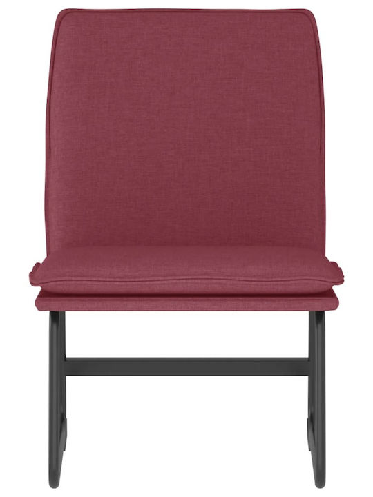 Visitor Armchair Μπορντό 52x75x76cm