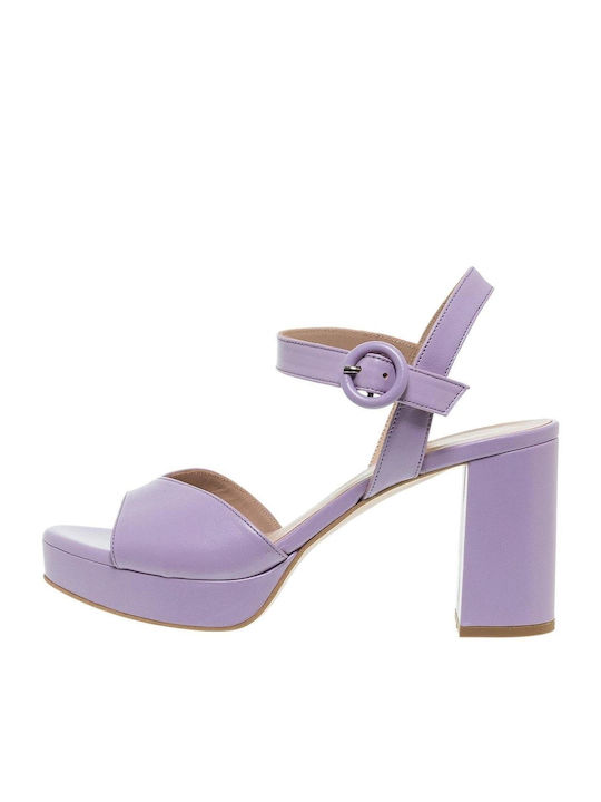 Mourtzi Platform Leather Women's Sandals Lilac