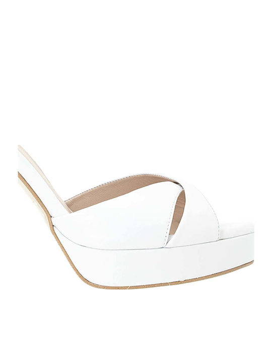 Leder Sandalen Weiß