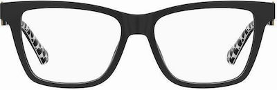 Moschino Plastic Eyeglass Frame Black MOL610 807