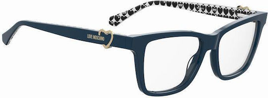 Moschino Femei Plastic Rame Ochelari Albastru marin MOL610 PJP