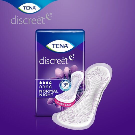 Tena Discreet Normal Night Γυναικείες Σερβιέτες Ακράτειας Κανονικής Ροής 3.5 Σταγόνες 10τμχ