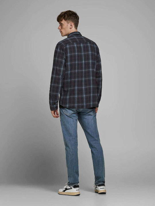 Jack & Jones Herrenhemd Langärmelig Baumwolle Geprüft Gray