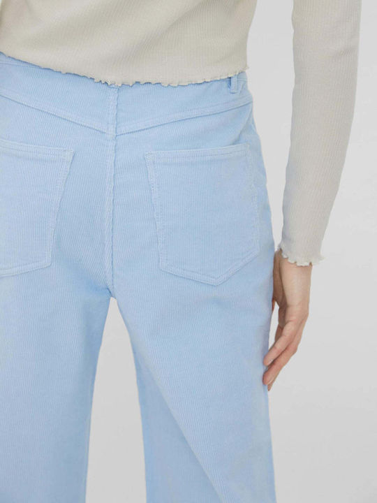 Vero Moda Women's Fabric Trousers Light Blue