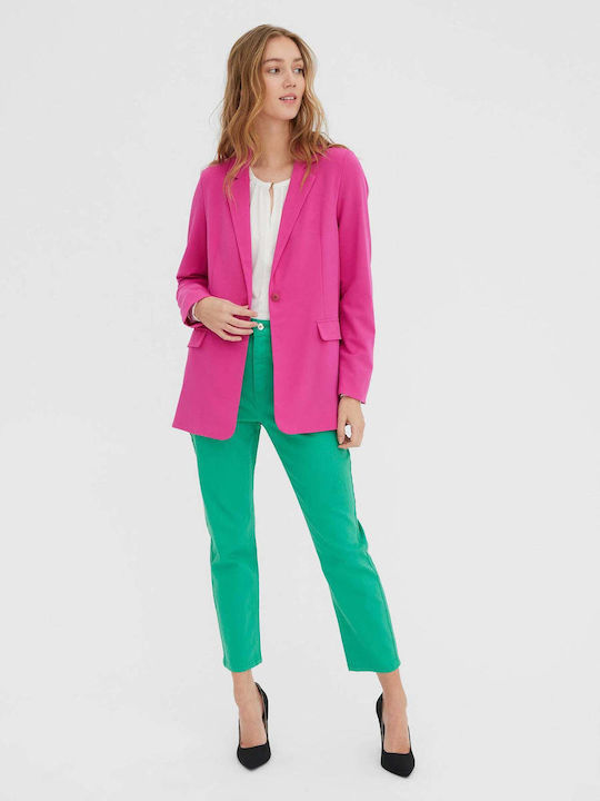 Vero Moda Lang Damen Blazer Fuchsie