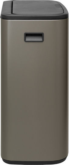 Brabantia Κάδος Bo Απορριμμάτων Πλαστικός Push Platinum 60lt