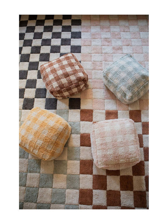 Fotolii Puf Bolster Impermeabil Vichy Roz 40x40x20cm