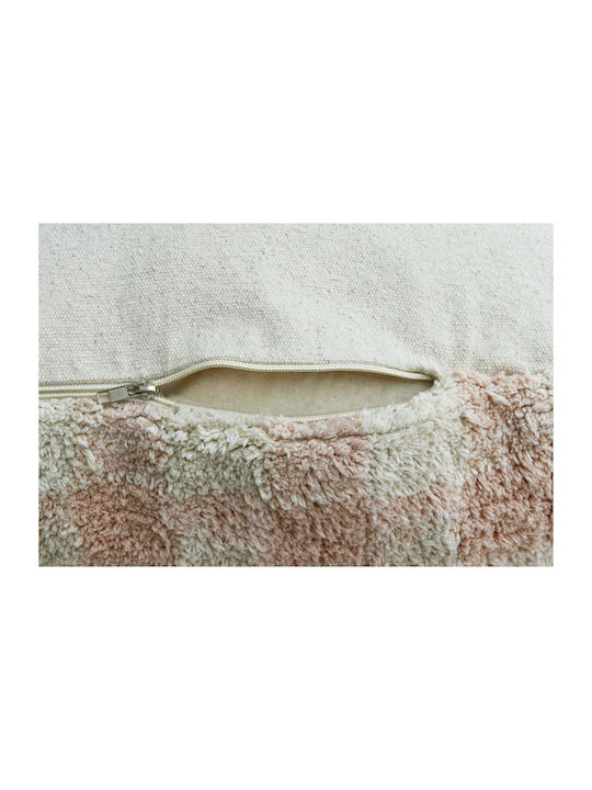 Fotolii Puf Bolster Impermeabil Vichy Roz 40x40x20cm