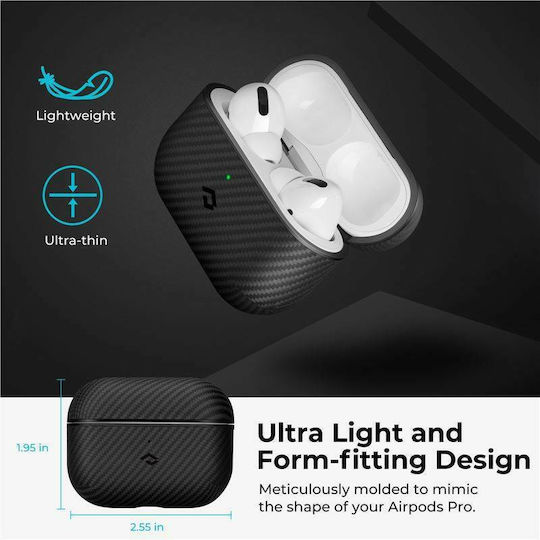 Pitaka MagEZ MagSafe Hülle Synthetisch,Polyester/Cotton/Leather Black / Grey für Apple AirPods Pro