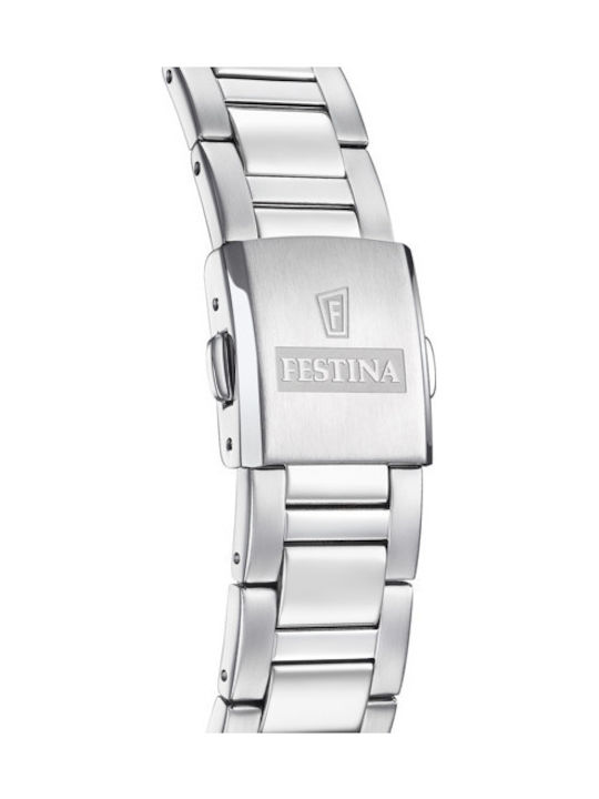 Festina Energy Men's Watch 41.5mm Solar with Silver Metal Bracelet