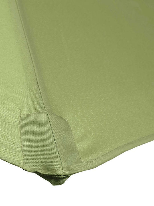 Umbrella Floor Round Aluminum Siesta Olive Green 1.84x0.94m