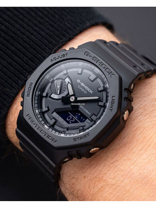 Casio G-Shock Analog/Digital Men's Watch 49mm Chronograph Battery with Black Rubber Strap