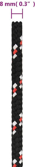 vidaXL Rope Knitted 8mm Black