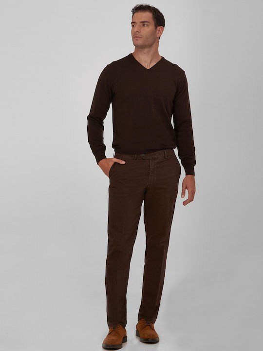 Modern Fit Kaiserhoff Dark Brown Monochrome Chinos ALL DAY