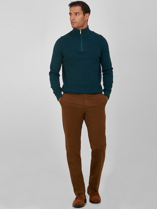 Modern Fit Kaiserhoff Brown Chinos Solid Color ALL DAY