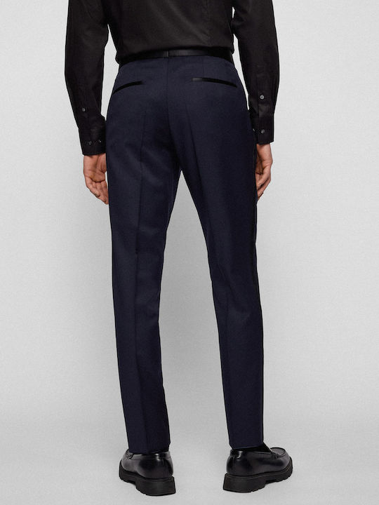 Hugo Boss Men's Trousers in Slim Fit Navy Blue