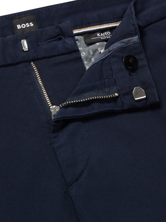 Kaito1 Παντελόνι Chino Ελαστικό σε Slim Εφαρμογή Navy Μπλε