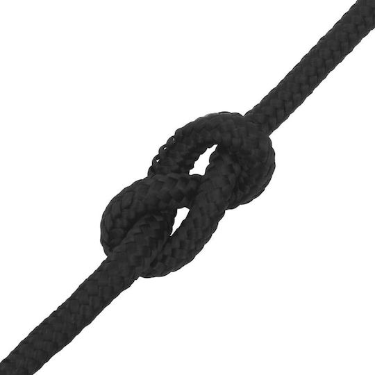 vidaXL Rope Knitted 12mm Black