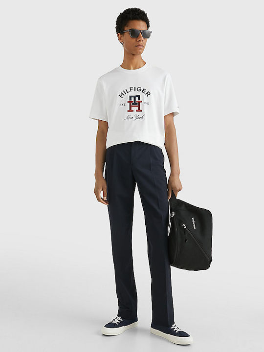 Tommy Hilfiger Ανδρικό T-shirt Λευκό με Στάμπα