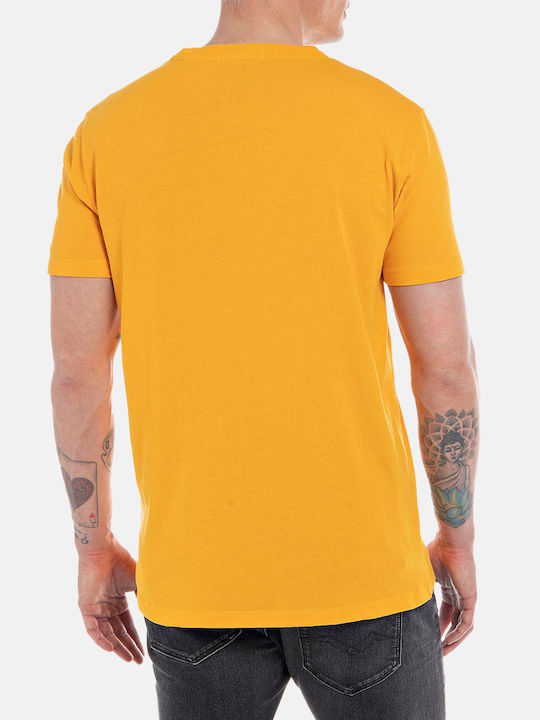 Replay Men's Short Sleeve T-shirt Yellow