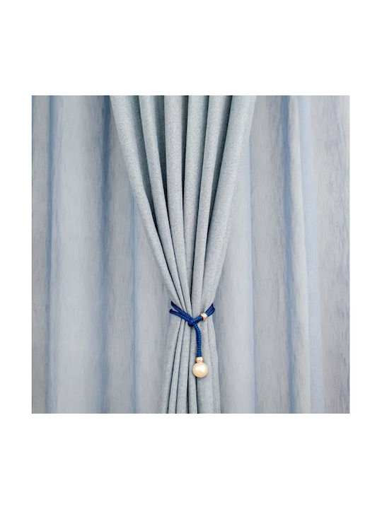 My Home Luxury Set Curtains with Grommets Light Blue 280x270cm