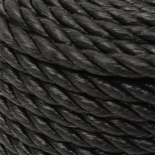 vidaXL Rope with Diameter 12mm and Length 100m Rope Black 12mm 100m Polypropylene