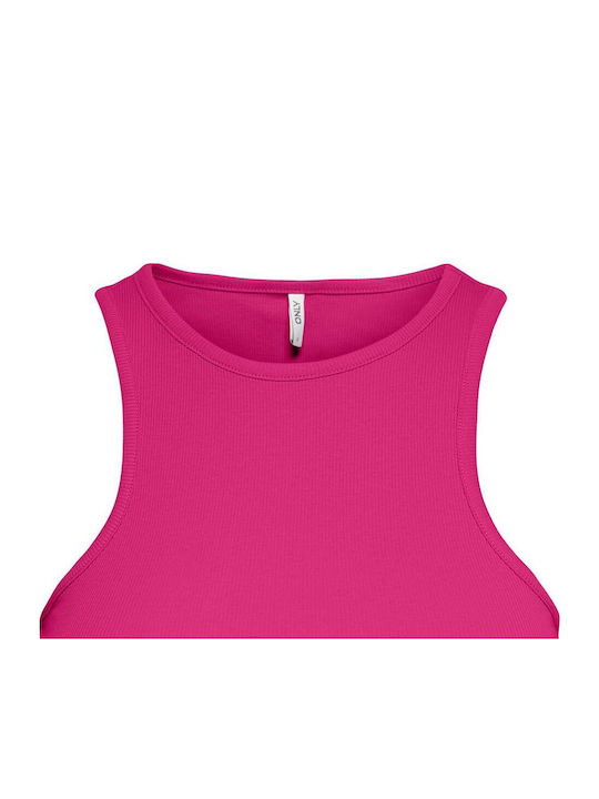 Women's Summer Blouse Cotton Sleeveless Fuchsia