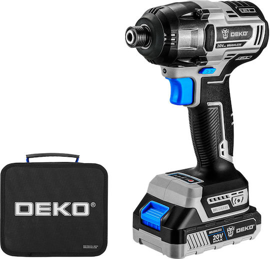 Deko DKID20BL01-B Παλμικό Κατσαβίδι Μπαταρίας 20V 2x2Ah