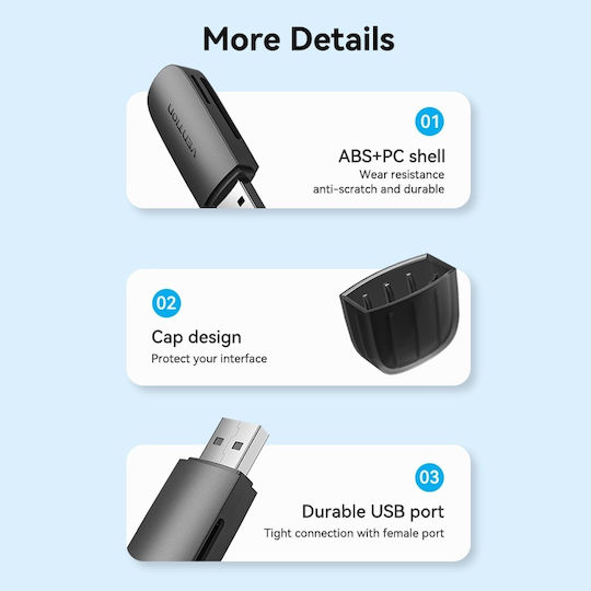 Vention Card Reader USB 3.0 για SD/microSD