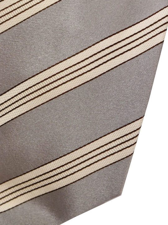 PAL ZILERI TIE 9CM STRIPED GREY