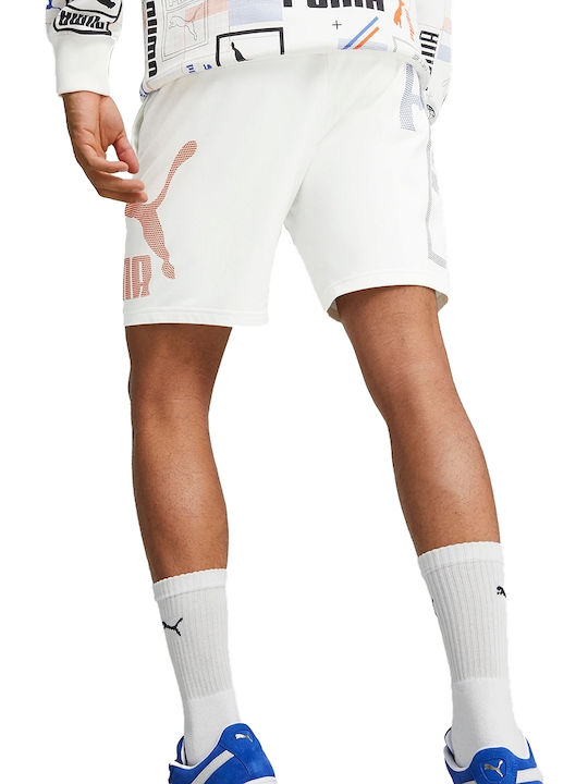 PUMA Classics Sports Men's Shorts White PUMA Classics Sports Men's Shorts White