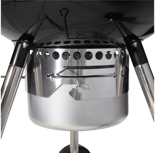 Livoo Ανοξείδωτη Ψησταριά Κάρβουνου Kettle με Καπάκι και Θερμόμετρο 54x54εκ.