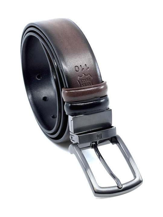 Double Sided Men's Belt Leather Double Sided Black / Brown