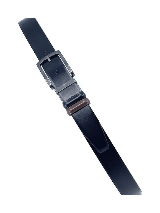 Double Sided Men's Belt Leather Double Sided Black / Brown