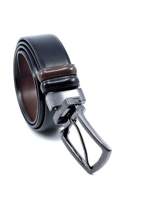 Double Sided Men's Belt Leather Double Sided Black / Brown