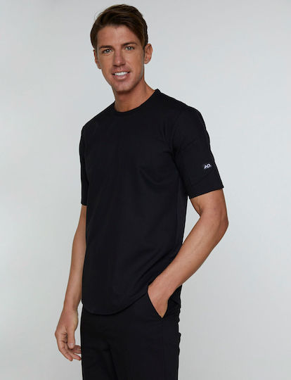 Ayo Blouse Chef Microfiber Male Black with Short Sleeve 22CTSU4
