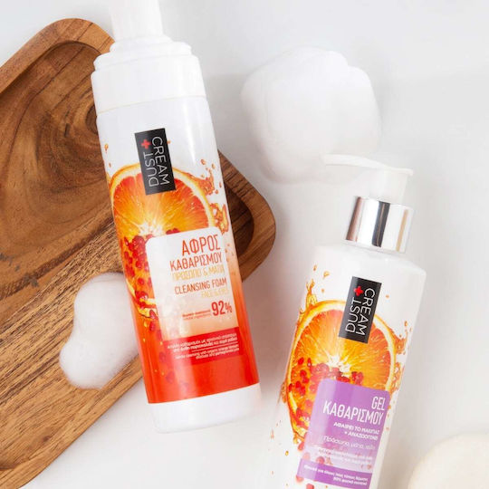 Dust+Cream με Οργανικό Απόσταγμα από Άνθη Πορτοκαλιάς και Χυμό Ροδιού Αφρός Καθαρισμού Προσώπου 200ml