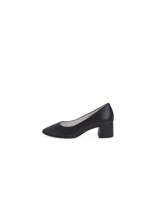 Tamaris Leder Pumps mit Chunky mittelhohem Absatz Marineblau