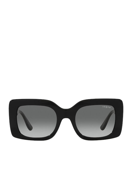 Vogue Women Sunglasses with Black Horn-Rimmed Frame and Grey Gradient Lens VO5481S W44/11