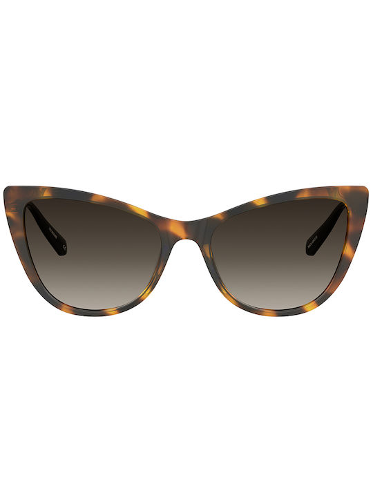 Moschino Sonnenbrillen mit Braun Schildkröte Rahmen und Braun Verlaufsfarbe Linse MOL062/S 05L/HA