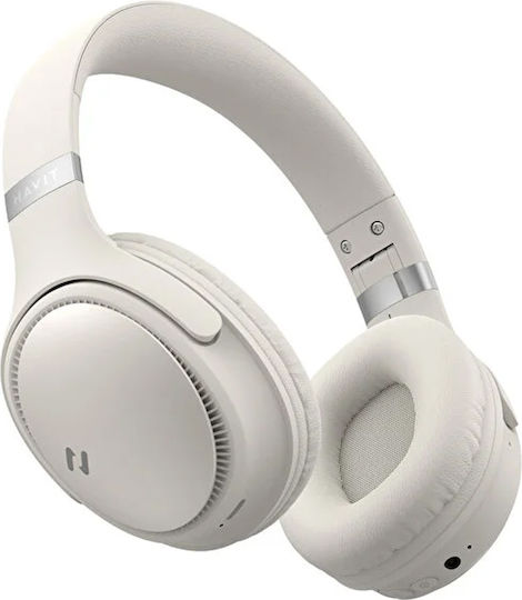 Havit H630BT Ασύρματα / Ενσύρματα Over Ear Ακουστικά με 36 ώρες Λειτουργίας Beige