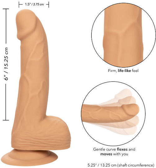 Calexotics Studs Glass Dildo with Balls and Suction Cup Flesh 15cm