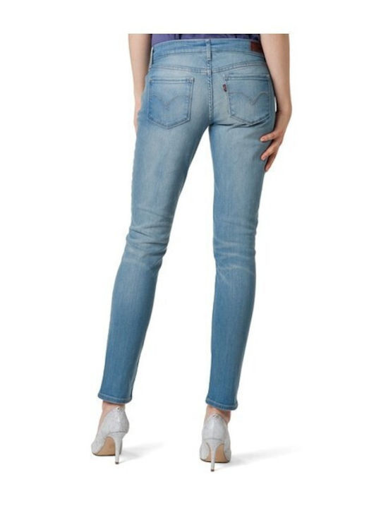 Levi's Demi Curve Women's Fabric Trousers Light Blue