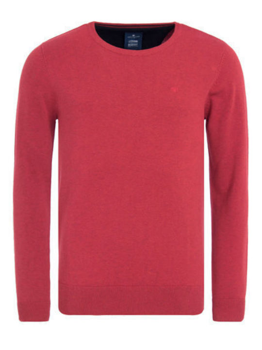 Tom Tailor Basic Herren Langarm-Pullover Rot