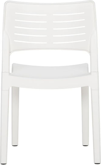 Outdoor Chair Polypropylene White 2pcs 50x51x82cm