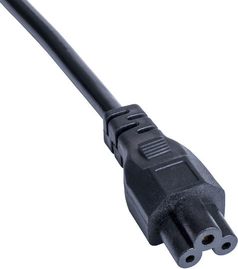 Akyga Schuko - IEC C5 Cable 1.5m Μαύρο AK-AG-02A