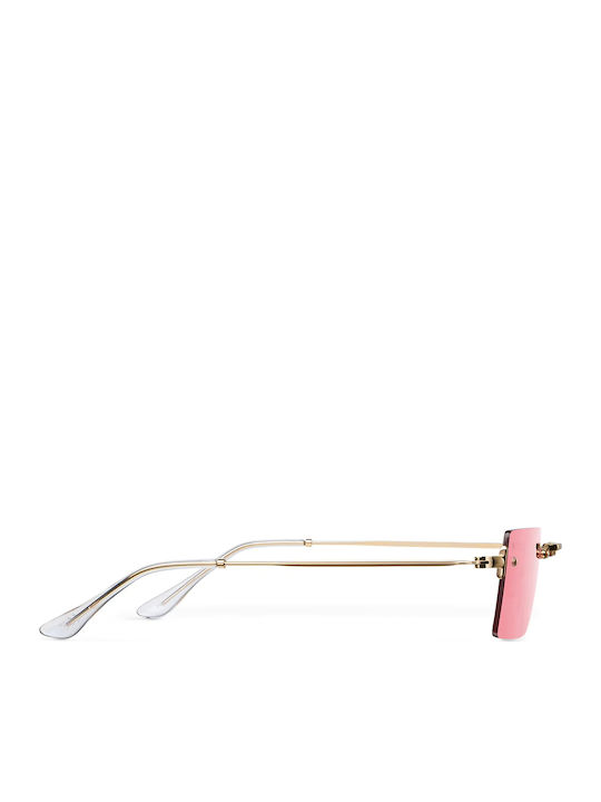 Meller Rufaro Unisex Γυαλιά Ηλίου με Χρυσό Μεταλλικό Σκελετό και Ροζ Polarized Φακό RU-GOLDROSE