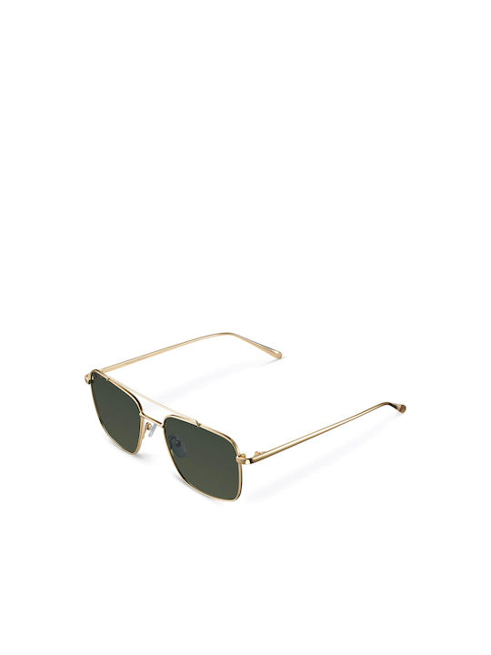 Meller Shakir Sunglasses with Gold Metal Frame and Green Polarized Lens SK-GOLDOLI